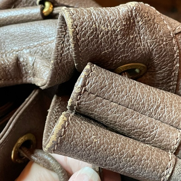 Gucci suede bamboo backpack - Picture 12 of 15